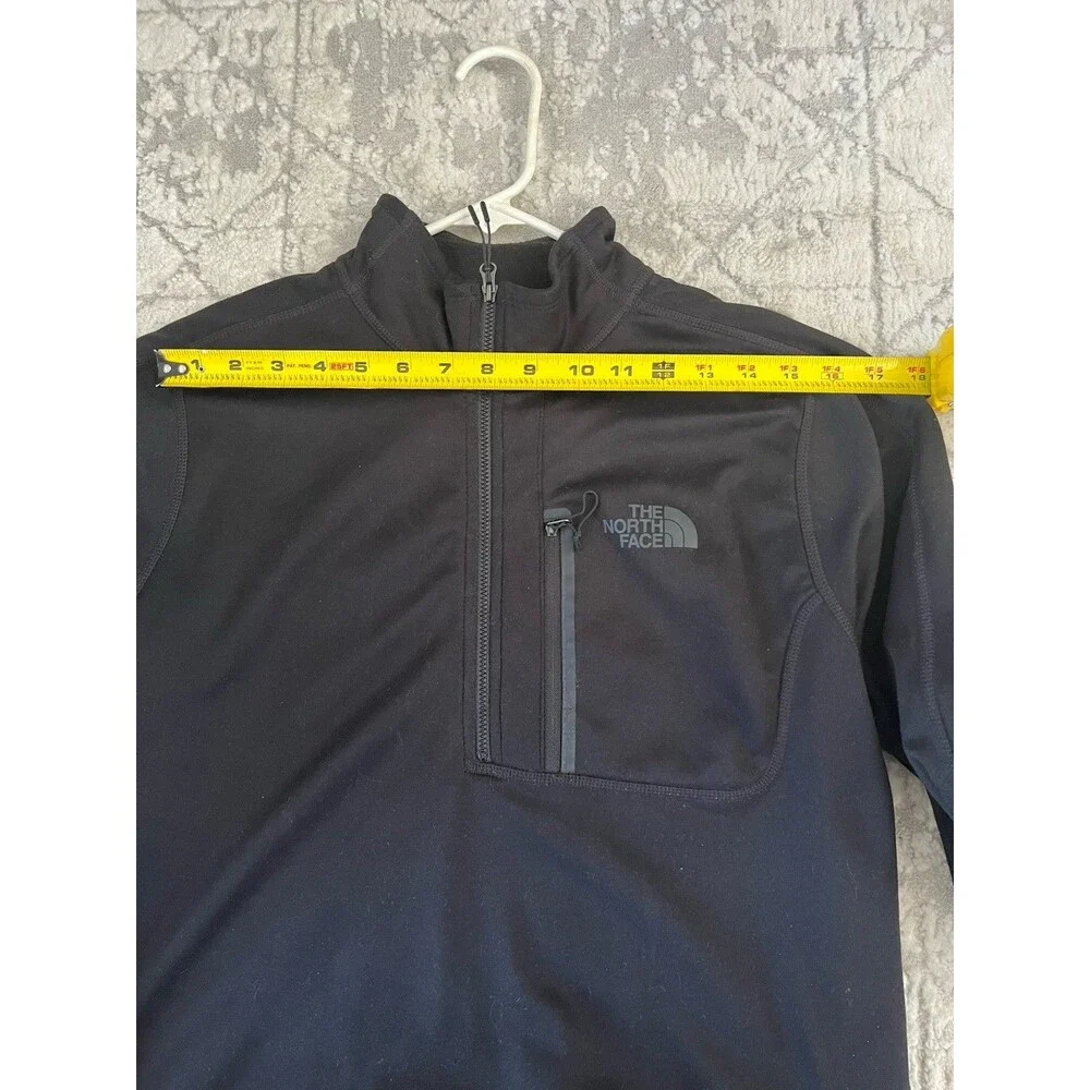 The North Face Men's Jacket Small Black Fleece Lined 1/4 Zip Pullover Gorpcore